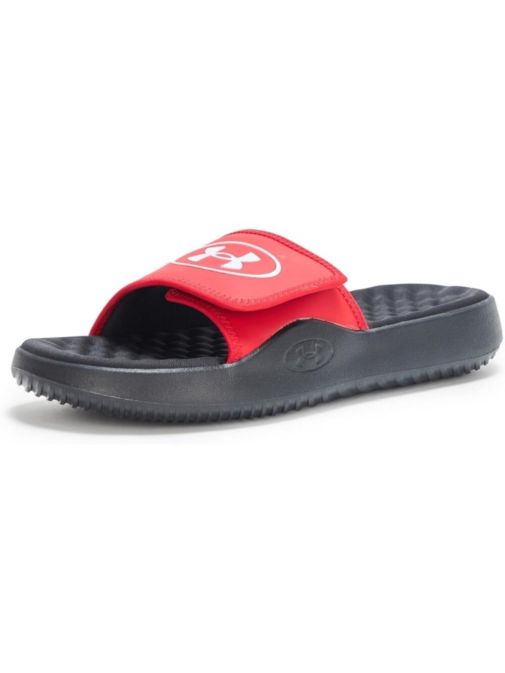Men's Red Black Ignite Pro Slide Comfort Soft Rubber Slip On Flat Sandal Shoes